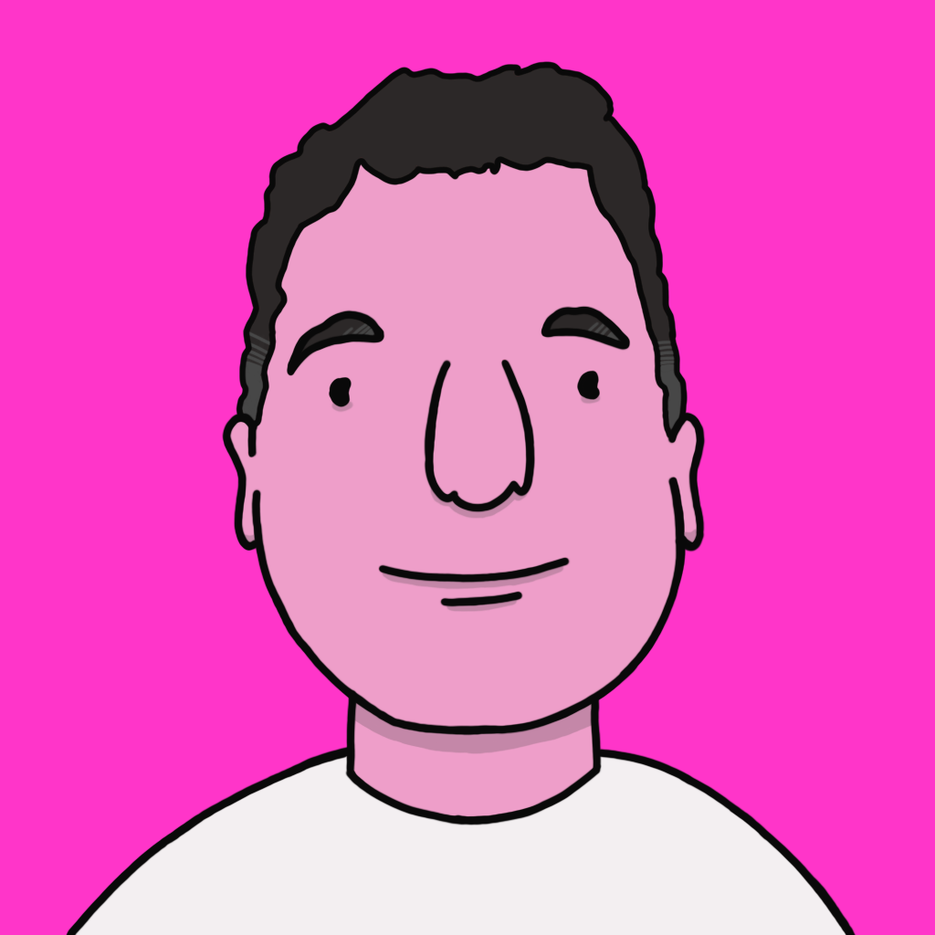 Cartoon of Craig Perks illustrated by Tom Woolley (See: https://tomwoolley.com/).